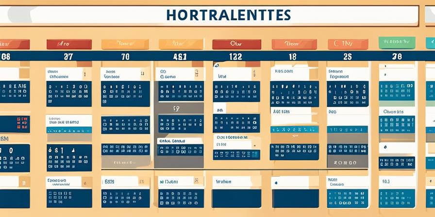 Calendario con horarios y eventos programados.