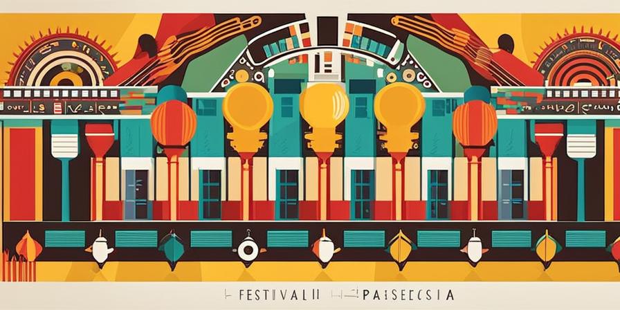 Cartel de música con festivales emblemáticos de España