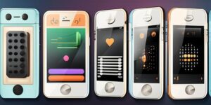 Iconos de aplicaciones de música en un teléfono