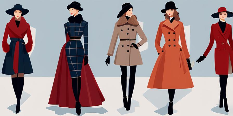 Mujeres elegantes en abrigos festivos de invierno